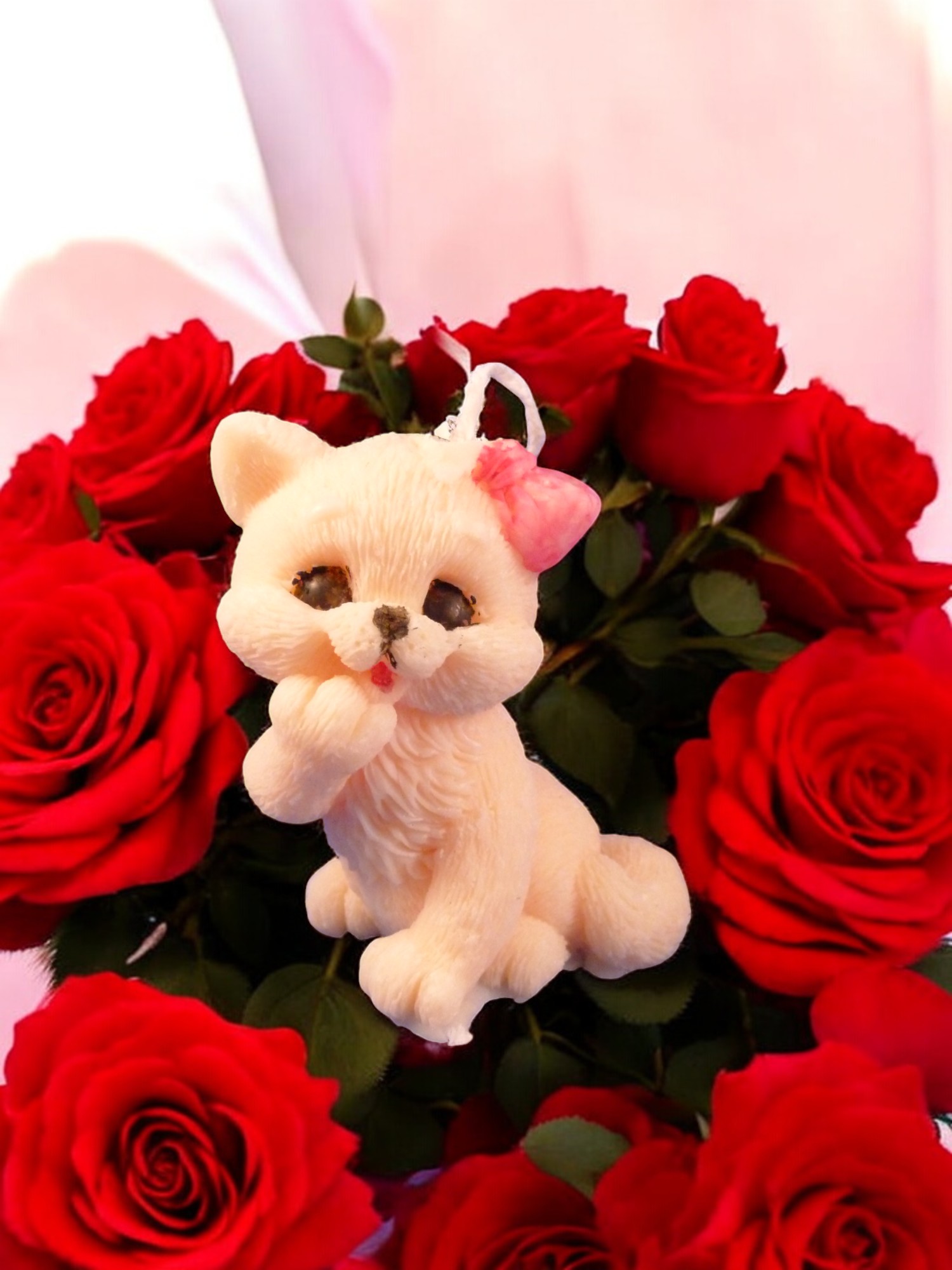 Kat met Strik Kaars (image for) Kat met Strik Kaars